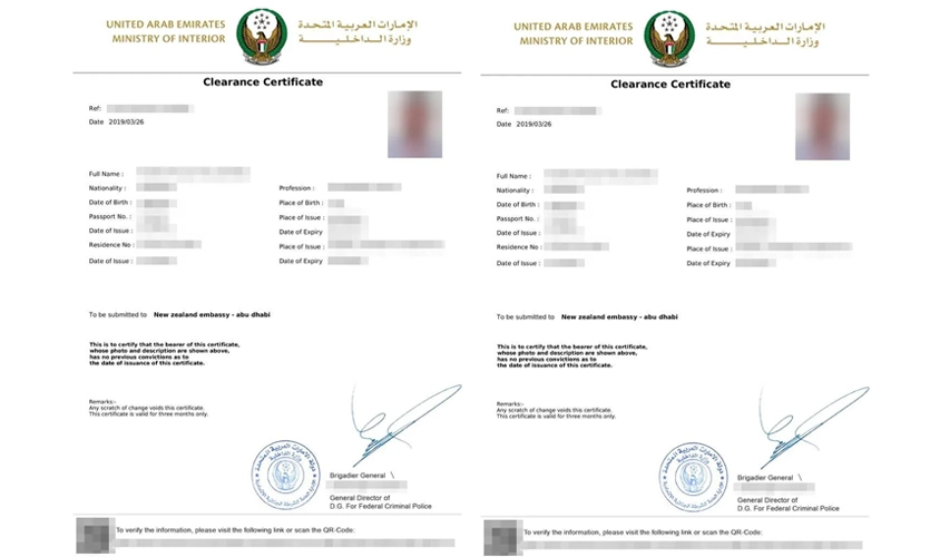 Police Clearance Certificate Image | Casa Business Services